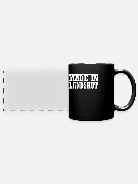 Landshut 03 - Panorama-Tasse farbig - Schwarz