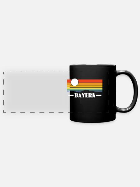 Bayern - Panorama-Tasse farbig - Schwarz