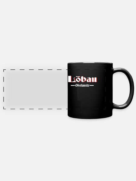 Löbau - Panorama-Tasse farbig - Schwarz