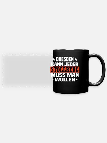 Stollberg - Panorama-Tasse farbig - Schwarz
