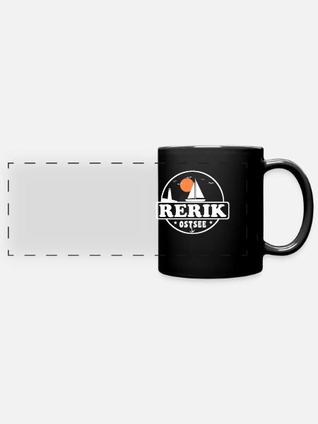 Rerik 03 - Panorama-Tasse farbig - Schwarz