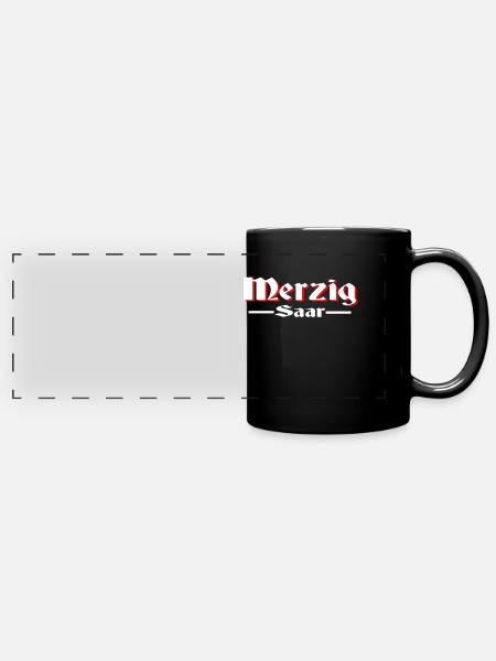 merzig saar - Panorama-Tasse farbig - Schwarz