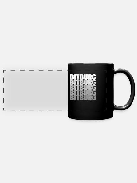 Bitburg - Panorama-Tasse farbig - Schwarz