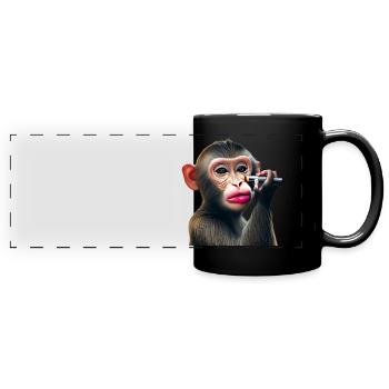 Make-up monkey - Full Colour Panoramic Mug - black - Front