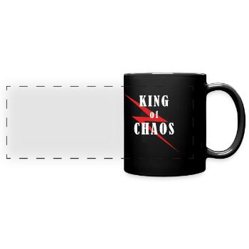 king of chaos - Panorama-Tasse farbig - Schwarz - Vorne