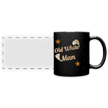 old white man - Full Colour Panoramic Mug - black - Front