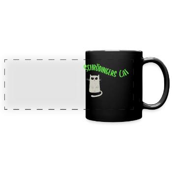 schrödingers cat - Panorama-Tasse farbig - Schwarz - Vorne