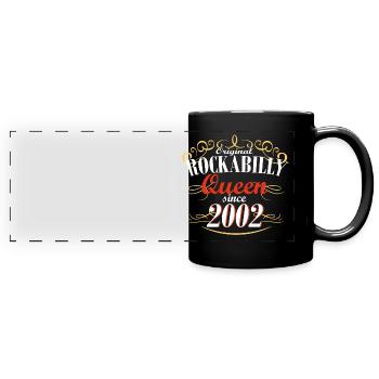rockabilly Queen since 2002 - Full Colour Panoramic Mug - black - Front
