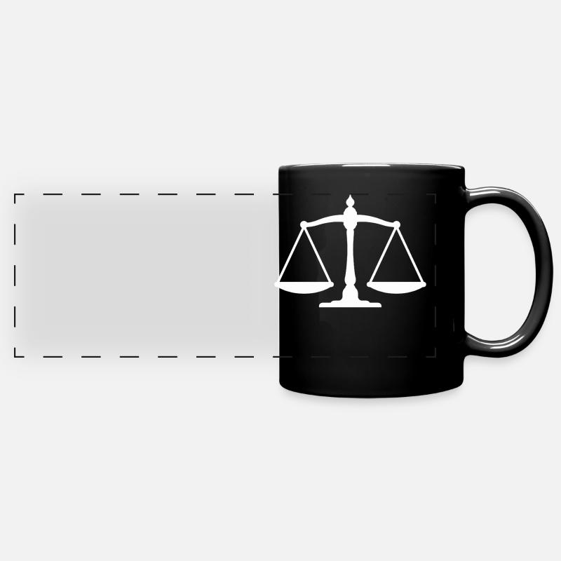 Balance / Justice - Mug panoramique uni - noir