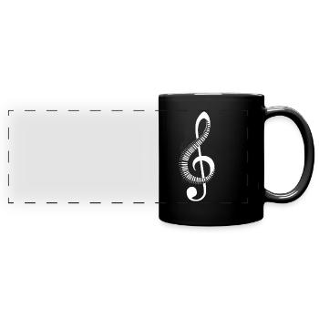 Musik Note - Panorama-Tasse farbig - Schwarz - Vorne
