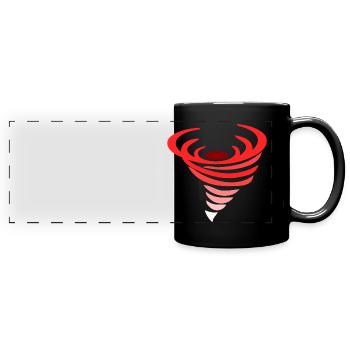 Tornado - Panorama-Tasse farbig - Schwarz - Vorne