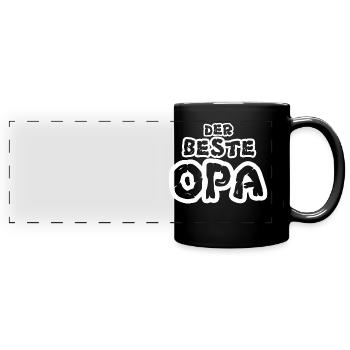 The best grandpa - Full Colour Panoramic Mug - black - Front