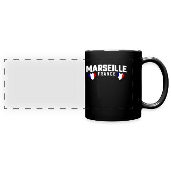 MARSEILLE FRANCE - Panorama-Tasse farbig - Schwarz - Vorne