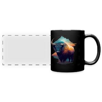 Galaxie Yak - Mug panoramique uni - noir - Devant