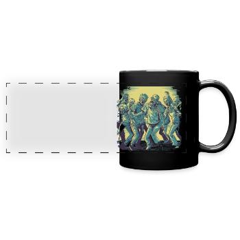 Dancing Zombies - Motif de zombie effrayant - Mug panoramique uni - noir - Devant