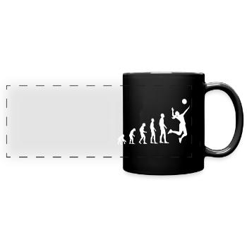 Volley-ball Evolution - Mug panoramique uni - noir - Devant