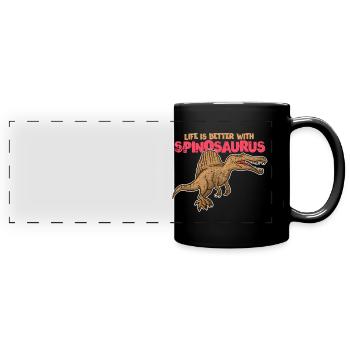 SPINOSAURUS - Panorama-Tasse farbig - Schwarz - Vorne