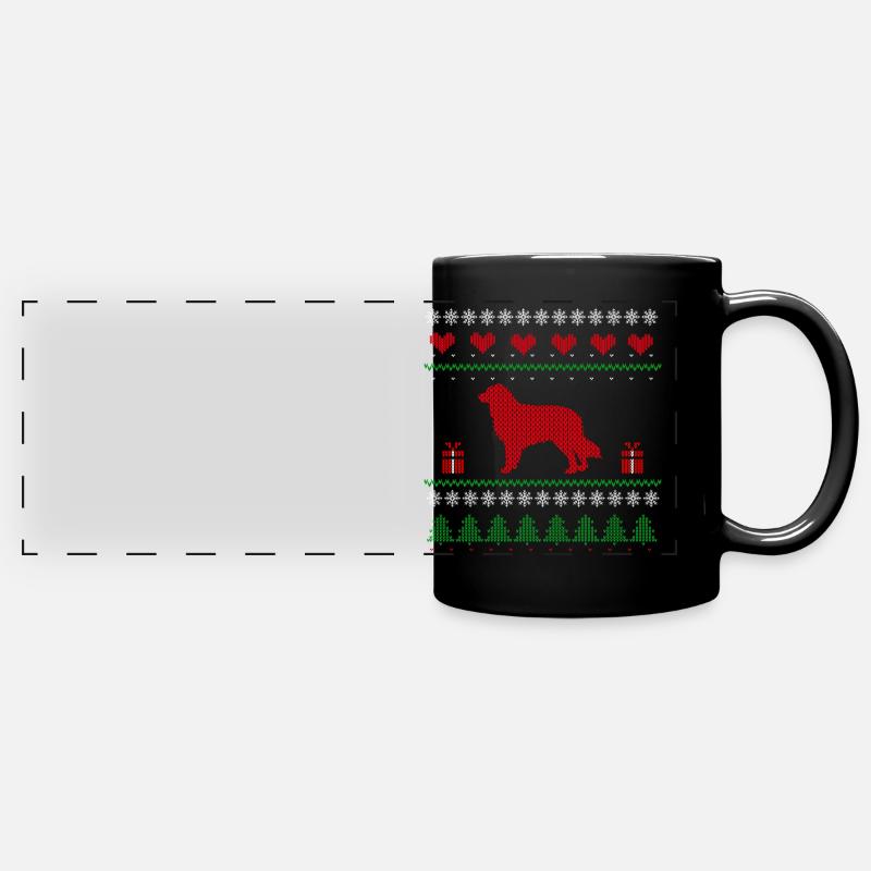 Cadeau de Noël australien berger australien - Mug panoramique uni - noir