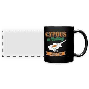 Idée cadeau Chypre - Mug panoramique uni - noir - Devant
