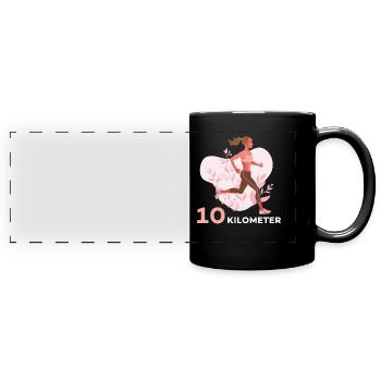 Fonctionne pour moi | Course de 5 km | 10 km de course - Mug panoramique uni - noir - Devant