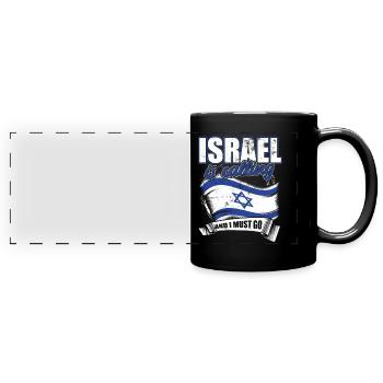 Israel Jerusalem patriotism - Full Colour Panoramic Mug - black - Front