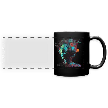 Psychedelic Art, Glasses - Open Mind - Full Colour Panoramic Mug - black - Front