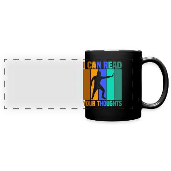 I Can Read Your Thoughts - Panorama-Tasse farbig - Schwarz - Vorne