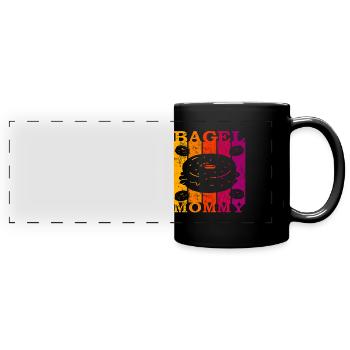 Bagel Mommy - Panorama-Tasse farbig - Schwarz - Vorne