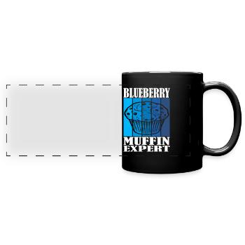 Blueberry Muffin Expert - Panorama-Tasse farbig - Schwarz - Vorne