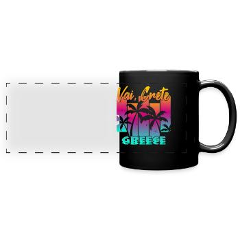 Vai Crete Greece - Panorama-Tasse farbig - Schwarz - Vorne