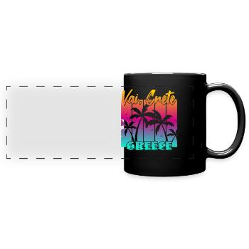 Vai Crete Greece - Panorama-Tasse farbig - Schwarz - Vorne
