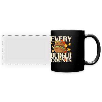 Every Burger Counts - Full Colour Panoramic Mug - black - Front