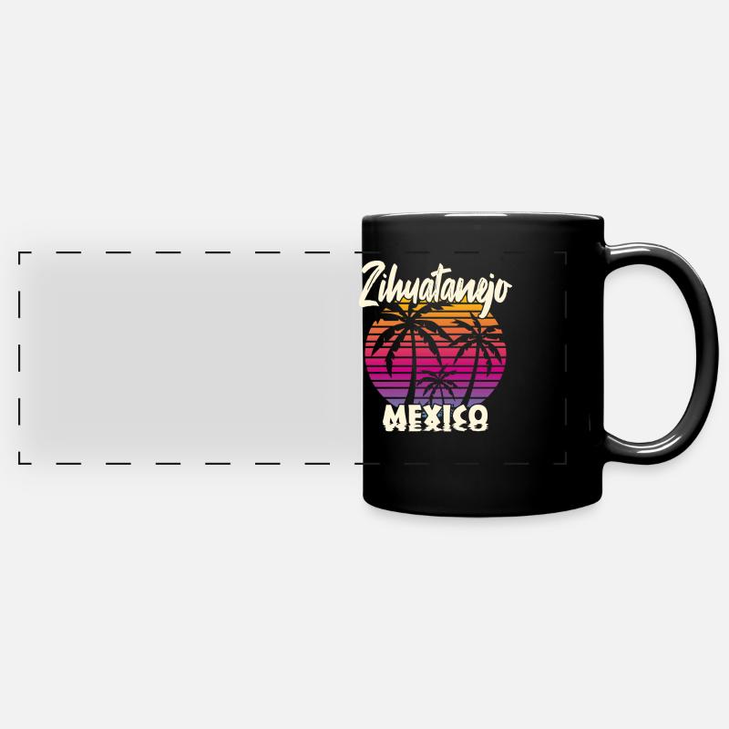 Zihuatanejo Mexico - Panorama-Tasse farbig - Schwarz