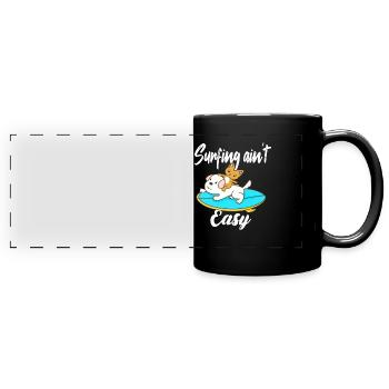 Surfing ain't Easy - Panorama-Tasse farbig - Schwarz - Vorne