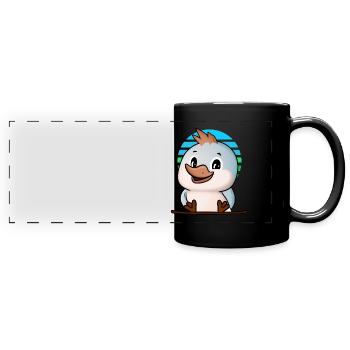 Kookaburra Bird Lovers - Full Colour Panoramic Mug - black - Front