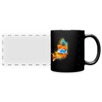 Créativité sauvage Renard - Mug panoramique uni - noir - Devant