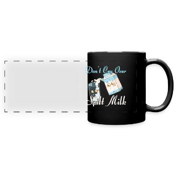 Milkman Buveur de lait - Mug panoramique uni - noir - Devant