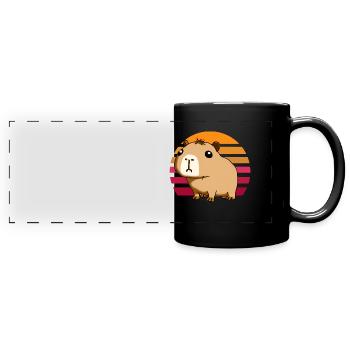 capybara - Panorama-Tasse farbig - Schwarz - Vorne