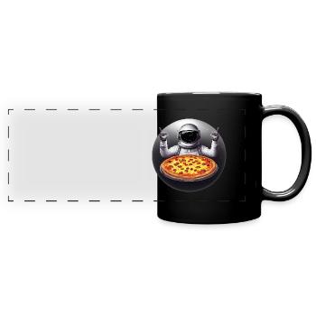 Pizza explorers in space - Full Colour Panoramic Mug - black - Front