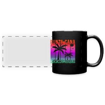 Punta Cana Dominican Republic - Full Colour Panoramic Mug - black - Front