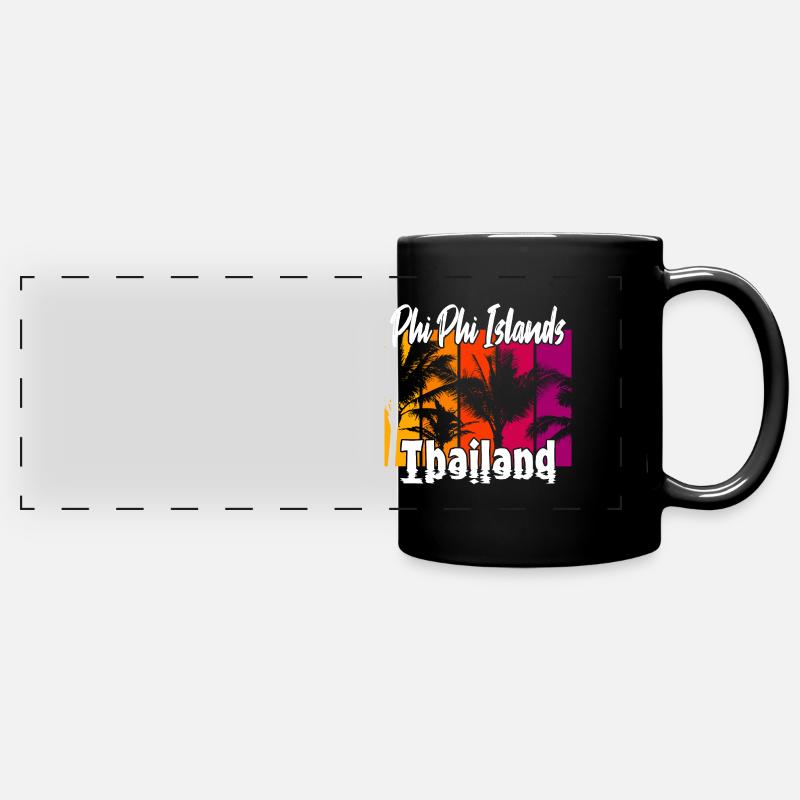 Phi Phi Islands Thailand - Full Colour Panoramic Mug - black