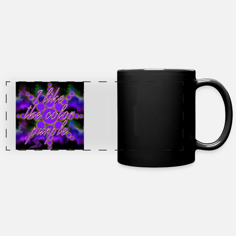 J’aime la couleur violette - Image - 2023 - Mug panoramique uni - noir