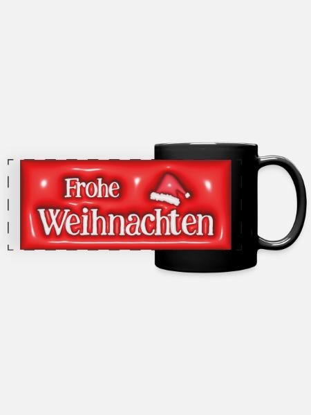 Weihnacht 3D 10 - Panorama-Tasse farbig - Schwarz
