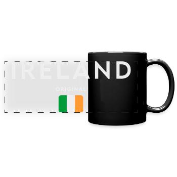 Flagge von Irland, Irish Pride - Panorama-Tasse farbig - Schwarz - Vorne