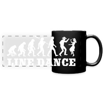 Vintage Evolution - Line Dance - Gift - Full Colour Panoramic Mug - black - Front
