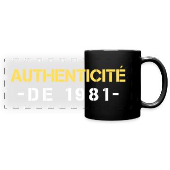 Anniversaire Cadeau Annee 1981 - Mug panoramique uni - noir - Devant
