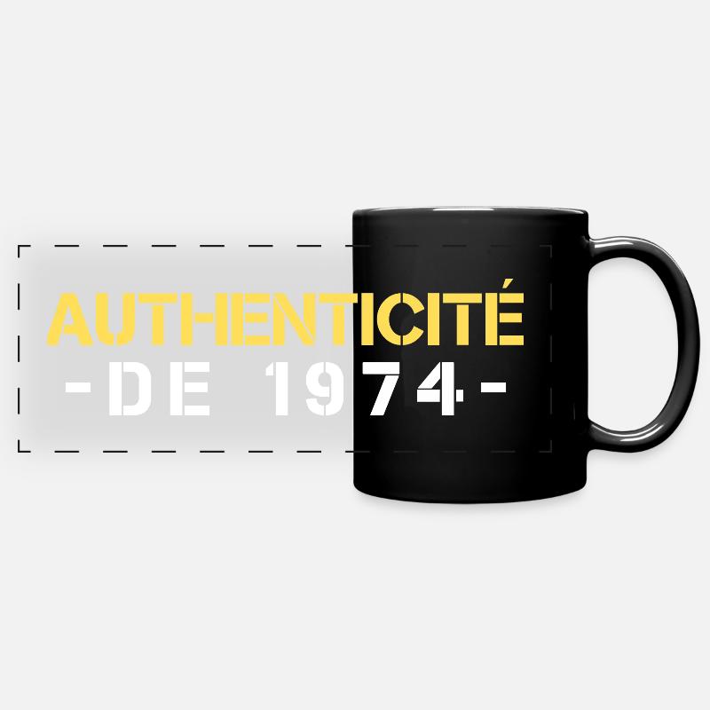 1974 cadeau homme - Mug panoramique uni - noir