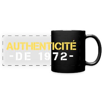 annee 1972 anniversaire - Mug panoramique uni - noir - Devant