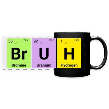 Bruh - Panorama-Tasse farbig - Schwarz - Vorne
