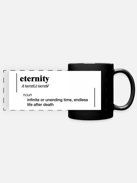 Ewigkeit - Panorama-Tasse farbig - Schwarz